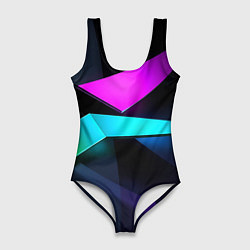 Женский купальник-боди Neon colored geometric