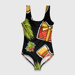 Женский купальник-боди Рождественский вайб