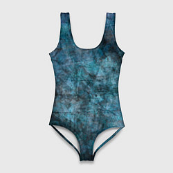 Женский купальник-боди Абстракция - dark blue