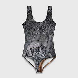 Женский купальник-боди Осенние шалости духов