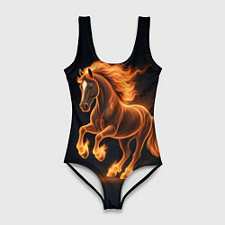 Женский купальник-боди Китайский огненный жеребец
