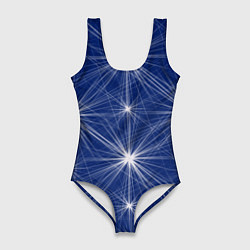 Женский купальник-боди Звезды на синем фоне