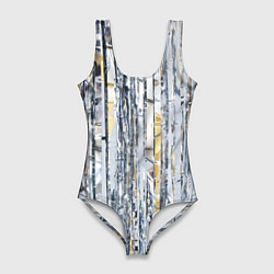 Женский купальник-боди Новогодний дождик