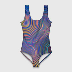 Женский купальник-боди Абстрактная рябь