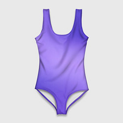 Купальник-боди 3D женский Color purple gradient, цвет: 3D-принт