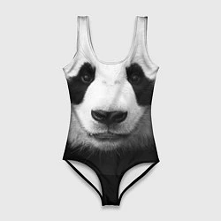 Купальник-боди 3D женский Взгляд панды, цвет: 3D-принт