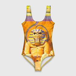 Купальник-боди 3D женский Iron Maiden: Pharaon, цвет: 3D-принт