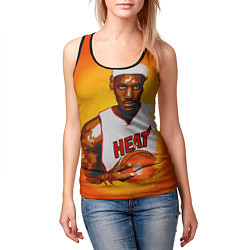 Майка-безрукавка женская LeBron James: Heat, цвет: 3D-черный — фото 2