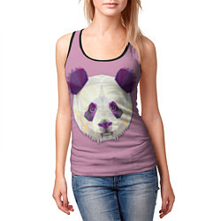 Майка-безрукавка женская Геометрическая панда, цвет: 3D-черный — фото 2