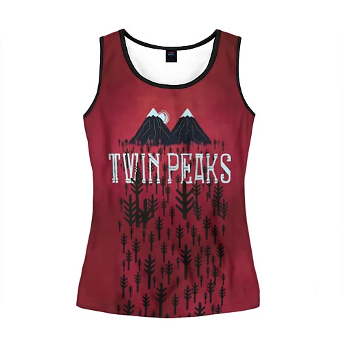 Женская майка без рукавов Twin Peaks Wood / 3D-Черный – фото 1