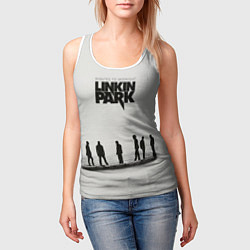 Майка-безрукавка женская Группа Linkin Park, цвет: 3D-белый — фото 2