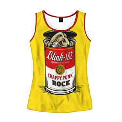 Майка-безрукавка женская Blink-182: Crappy punk rock, цвет: 3D-красный