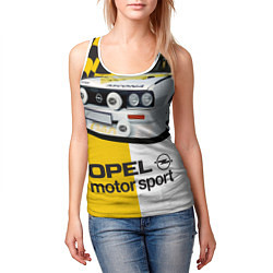 Майка-безрукавка женская Opel Motor Sport: Ascona B, цвет: 3D-белый — фото 2