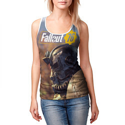 Майка-безрукавка женская Fallout 76, цвет: 3D-белый — фото 2