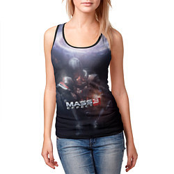 Майка-безрукавка женская Mass Effect 3, цвет: 3D-черный — фото 2