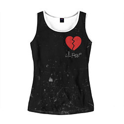 Майка-безрукавка женская Lil Peep: Broken Heart, цвет: 3D-белый
