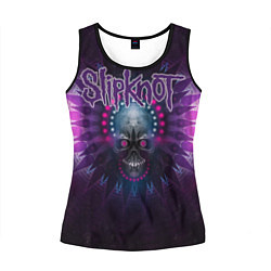Майка-безрукавка женская Slipknot: Neon Skull, цвет: 3D-черный
