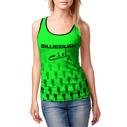 Майка-безрукавка женская Billie Eilish: Green Autograph, цвет: 3D-черный — фото 2