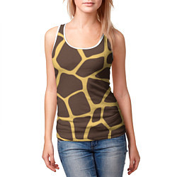 Майка-безрукавка женская Окрас жирафа, цвет: 3D-белый — фото 2