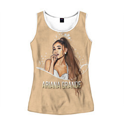 Майка-безрукавка женская Ariana Grande Ариана Гранде, цвет: 3D-белый