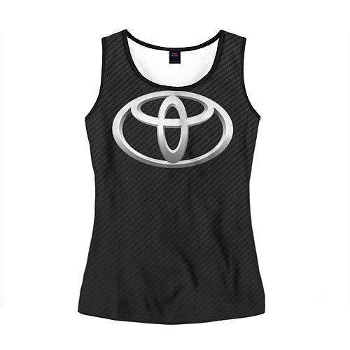 Женская майка без рукавов Toyota carbon / 3D-Черный – фото 1