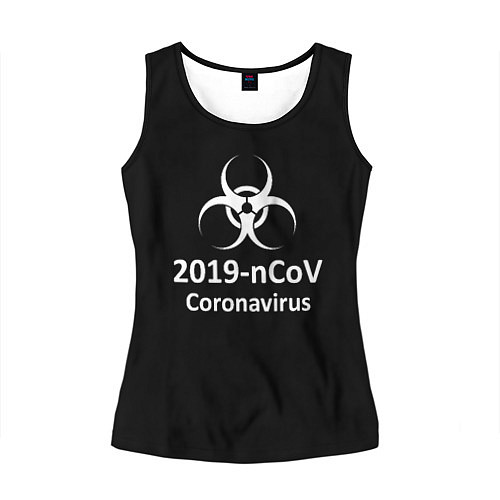 Женская майка без рукавов NCoV-2019: Coronavirus / 3D-Черный – фото 1