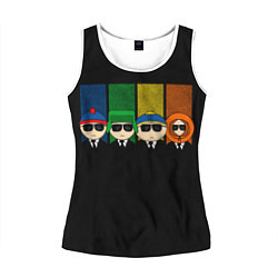 Майка-безрукавка женская South Park, цвет: 3D-белый