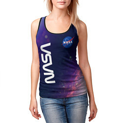 Майка-безрукавка женская NASA НАСА, цвет: 3D-черный — фото 2
