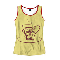 Майка-безрукавка женская Время пить кофе, цвет: 3D-красный