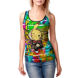 Майка-безрукавка женская Pikachu, цвет: 3D-черный — фото 2