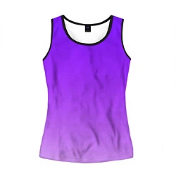 Майка-безрукавка женская Фиолетовый космос, цвет: 3D-черный