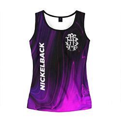 Майка-безрукавка женская Nickelback violet plasma, цвет: 3D-черный