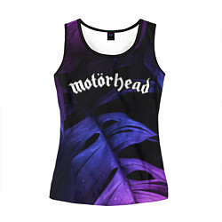 Майка-безрукавка женская Motorhead neon monstera, цвет: 3D-черный