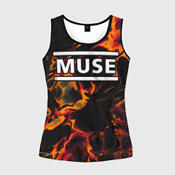 Майка-безрукавка женская Muse red lava, цвет: 3D-черный