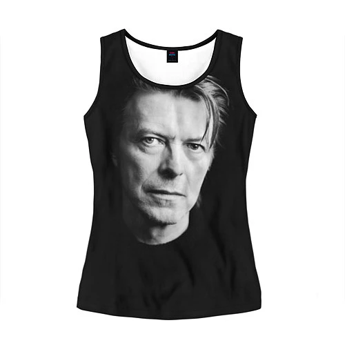 Женская майка без рукавов David Bowie: Black Face / 3D-Черный – фото 1