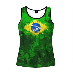 Майка-безрукавка женская Бразилия, цвет: 3D-черный
