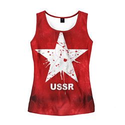 Майка-безрукавка женская USSR Star, цвет: 3D-красный