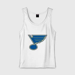 Майка женская хлопок St Louis Blues, цвет: белый