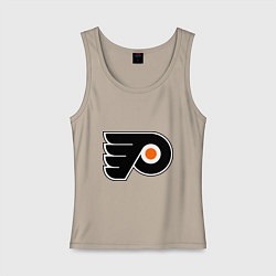 Майка женская хлопок Philadelphia Flyers, цвет: миндальный