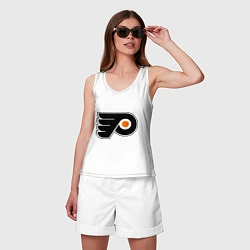 Майка женская хлопок Philadelphia Flyers, цвет: белый — фото 2