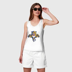 Майка женская хлопок Florida Panthers, цвет: белый — фото 2