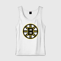 Майка женская хлопок Boston Bruins, цвет: белый