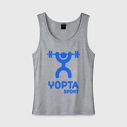 Майка женская хлопок Yopta Sport, цвет: меланж