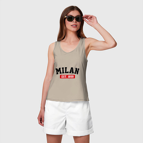 Женская майка FC Milan Est. 1899 / Миндальный – фото 3