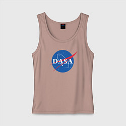 Майка женская хлопок NASA: Dasa, цвет: пыльно-розовый