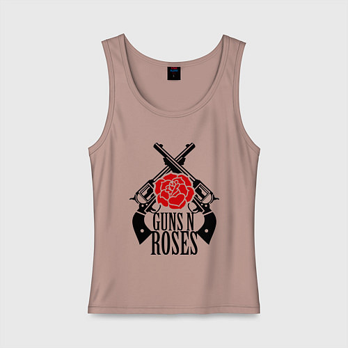 Женская майка Guns n Roses: guns / Пыльно-розовый – фото 1
