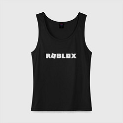 Майка женская хлопок Roblox Logo, цвет: черный