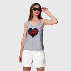 Майка женская хлопок Френдзона, цвет: меланж — фото 2