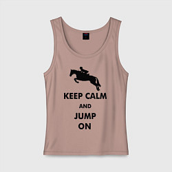 Женская майка Keep Calm & Jump On