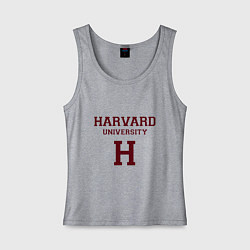 Майка женская хлопок Harvard University, цвет: меланж